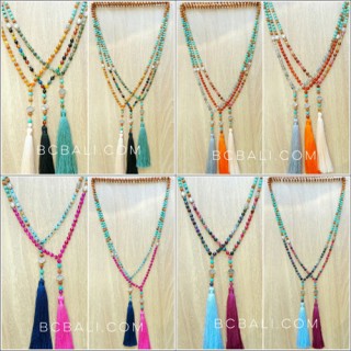 agate beads stone tassels necklace best seller design wholesale price